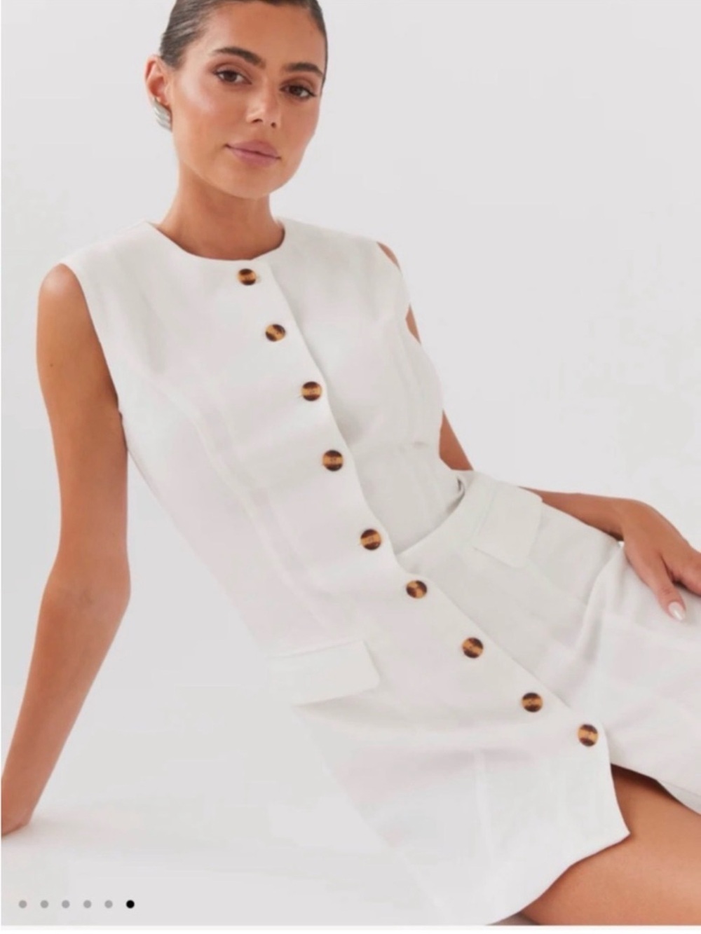 Peppermayo Castello Fiore Linen Mini Dress - Picture 2 of 3